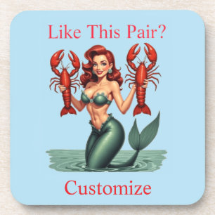 Mermaid Holding Lobsters Thunder_Cove Coaster