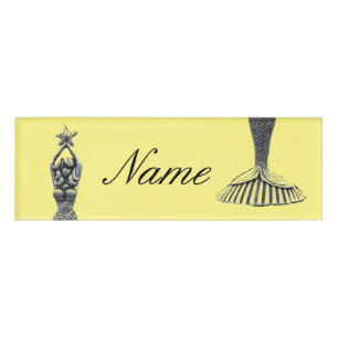Mermaid Holding Star Thunder_Cove Name Tag