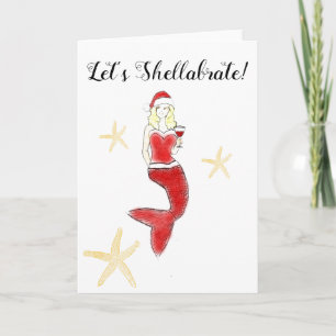 Mermaid Holiday Card