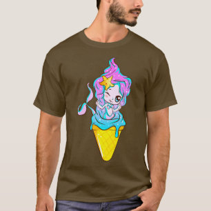 Mermaid Ice Cream Cone Cute Magical Mythical T-Shirt