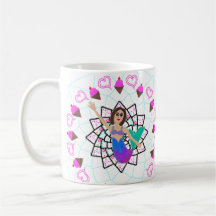 Mermaid Ice Cream Princess Personalised Coffee Tea
