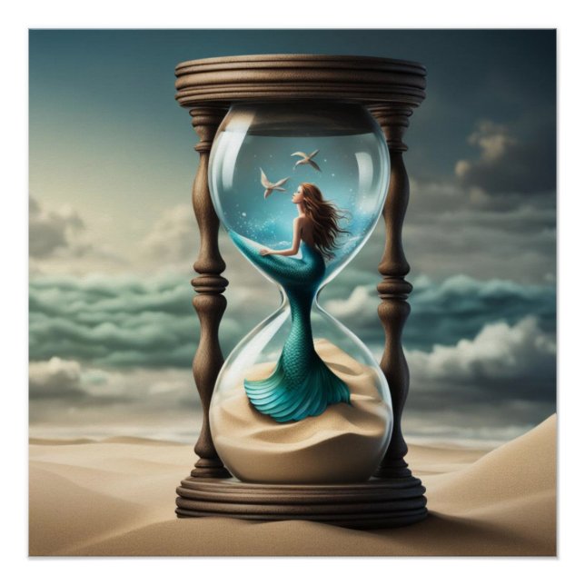 Mermaid in an Hourglass Poster (Front)