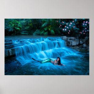 Mermaid in Cascade Poster