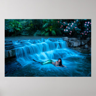 Mermaid in Cascade Poster