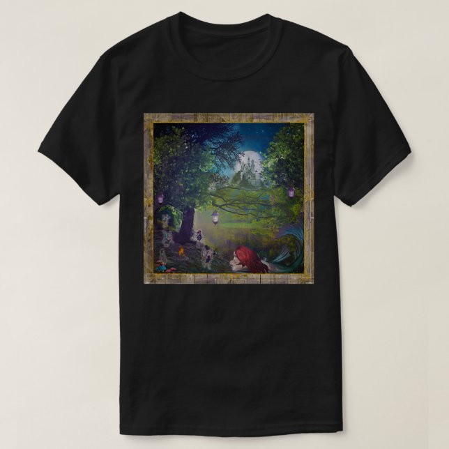Mermaid in Fairy Realm T-Shirt (Design Front)