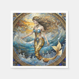 Mermaid in the Ocean Waves Napkin