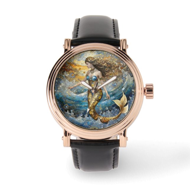 Mermaid in the Ocean Waves Watch (Front)