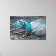 Mermaid in the Sea Canvas Print