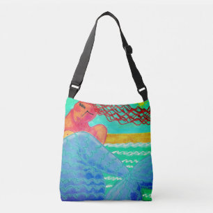 Mermaid in the Sunlight Abstract Art Crossbody Bag