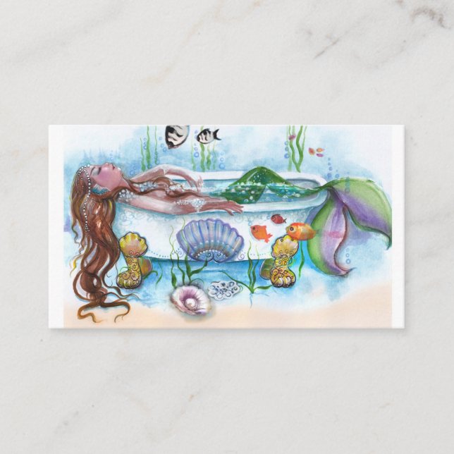 Mermaid in the tub Business Card (Front)