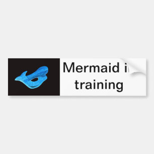 mermaid in training bumper sticker