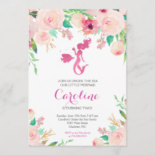 Mermaid Invitation Under The Sea Invite