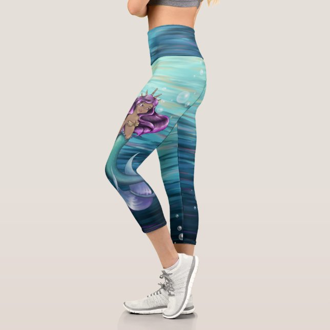 Mermaid Iole Capri Leggings (Left)