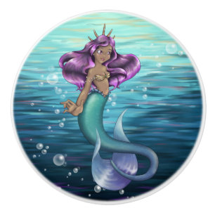 Mermaid Iole Ceramic Knob