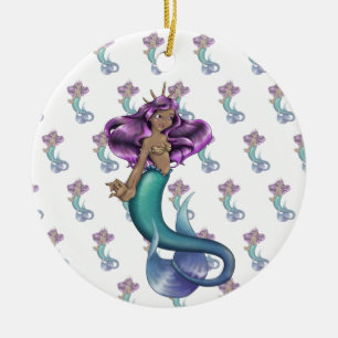 Mermaid Iole Ceramic Tree Decoration