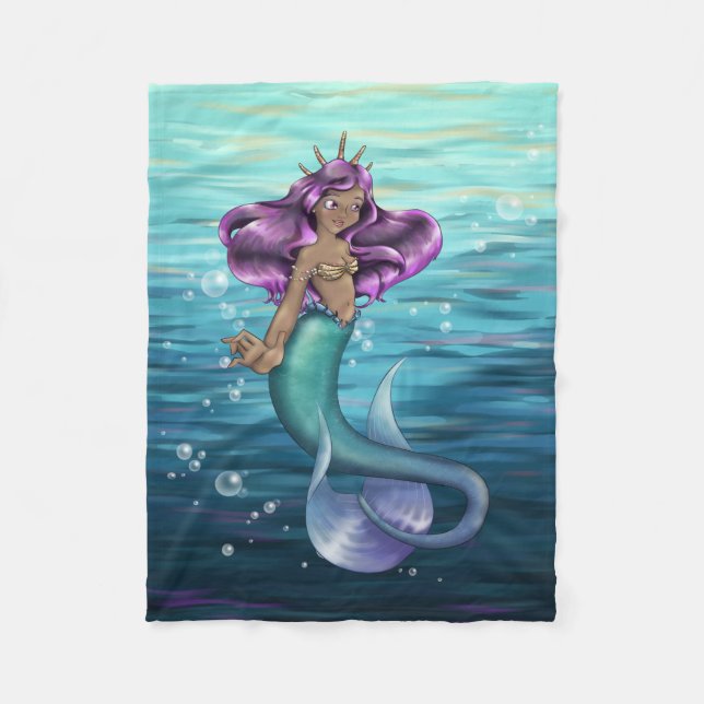 Mermaid Iole Fleece Blanket (Front)