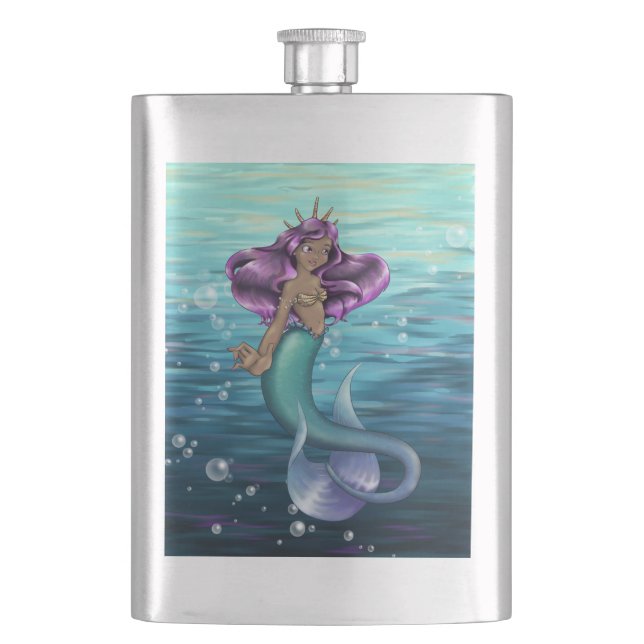 Mermaid Iole Hip Flask (Front)