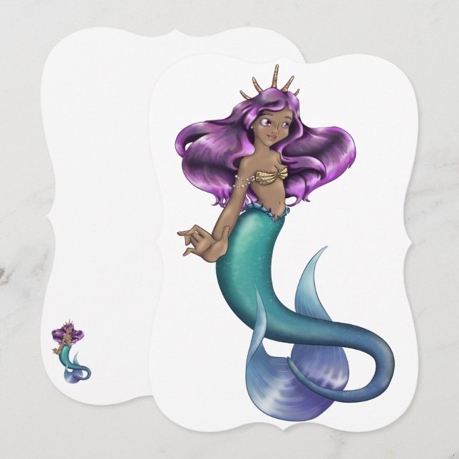 Mermaid Iole Invitation (Front/Back)