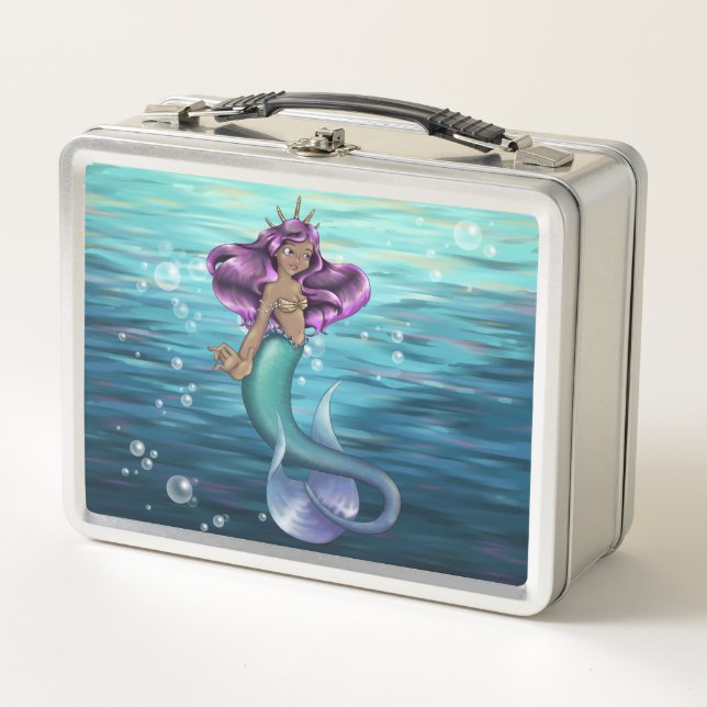 Mermaid Iole Metal Lunch Box (Front)