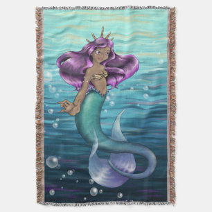 Mermaid Iole Throw Blanket