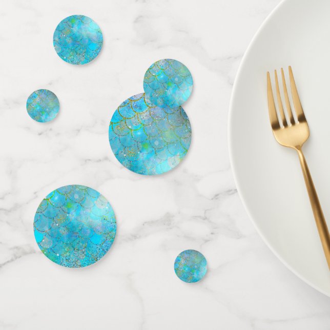 Mermaid Iridescent Pearl Shimmer Birthday Party Confetti (Group)