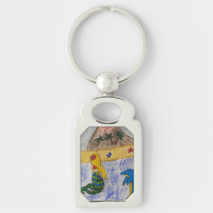 Mermaid Island Metal Key Ring