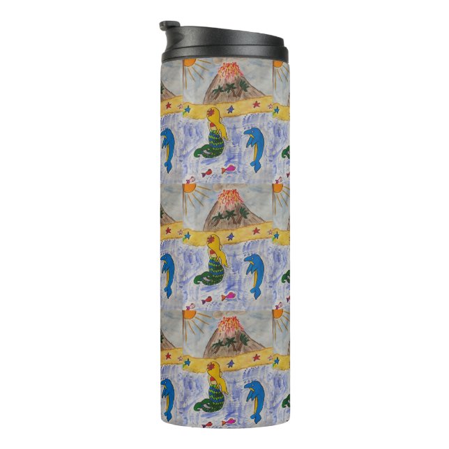 Mermaid Island Thermal Tumbler (Rotated Right)