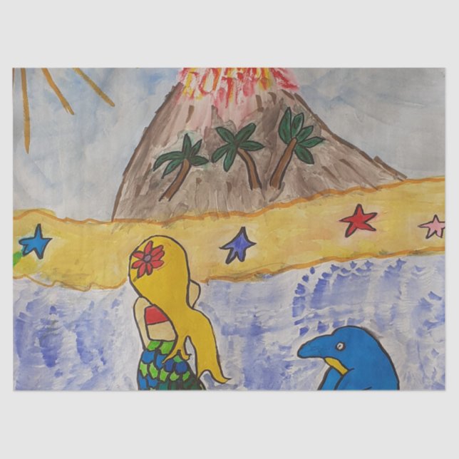 Mermaid Island Tissue Paper (Front)