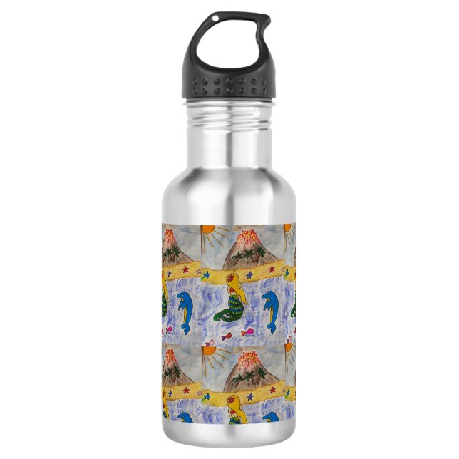 Mermaid Island Water Bottle (Front)