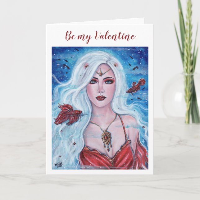 Mermaid Ivory Scarlett by Renee Lavoie Card (Front)