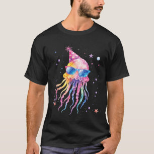 Mermaid Jellyfish Birthday Summer Matching T-Shirt