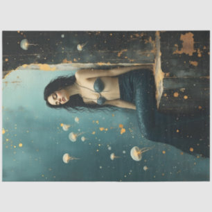 Mermaid Jellyfish Ocean Fantasy Poster Tissue Paper