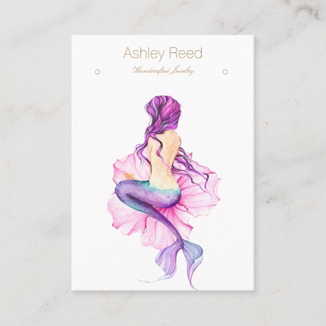 Mermaid Jewellery Card - Earring (Front)