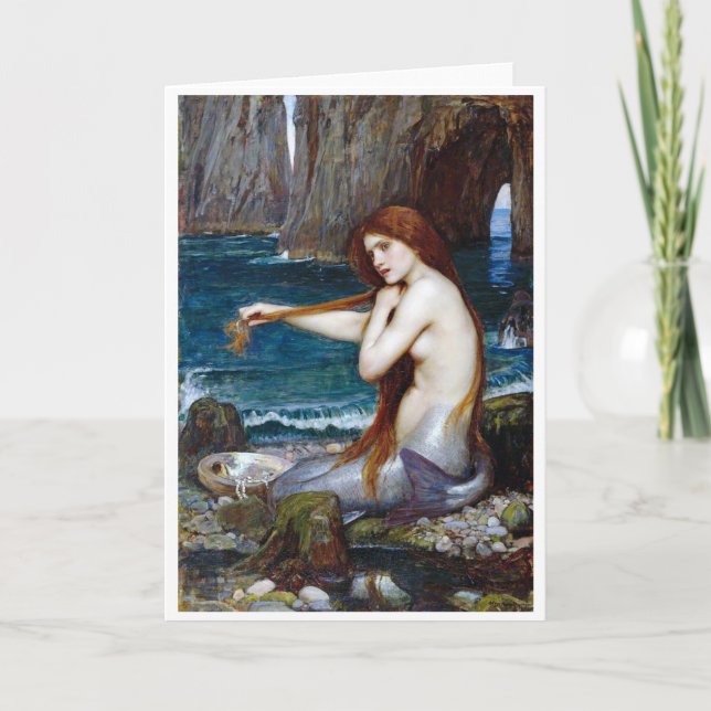 Mermaid, John William Waterhouse Card (Front)