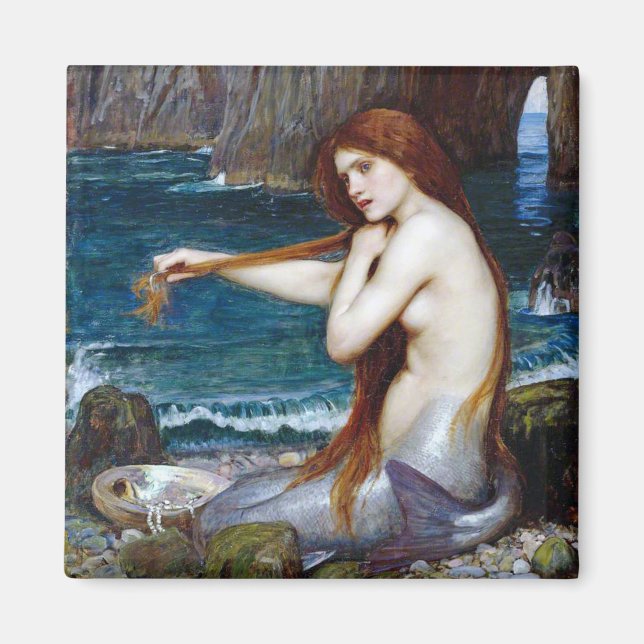 Mermaid, John William Waterhouse Magnet (Front)