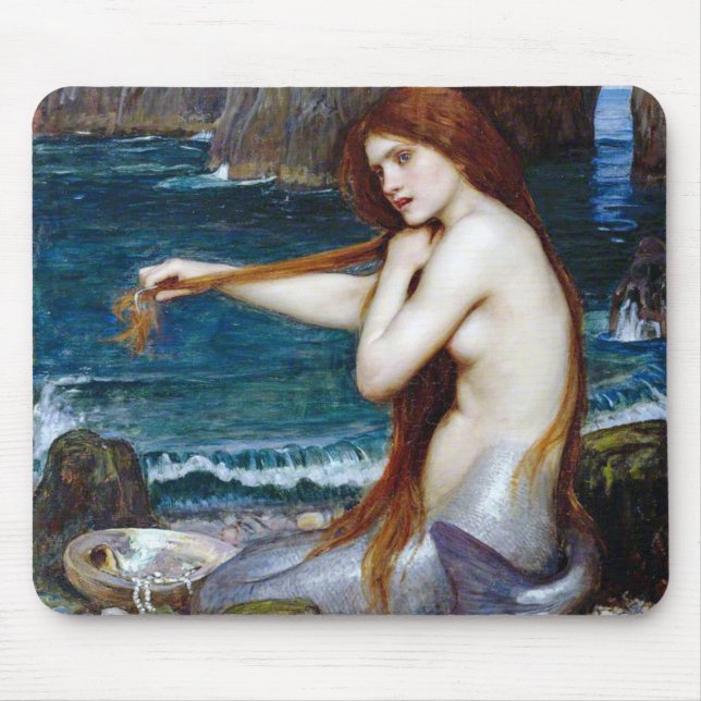 Mermaid, John William Waterhouse Mouse Mat (Front)