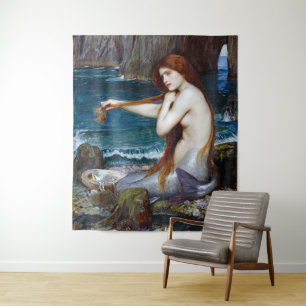 Mermaid, John William Waterhouse Tapestry