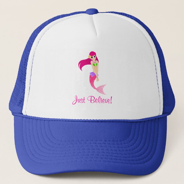 Mermaid Just Believe Trucker Hat (Front)
