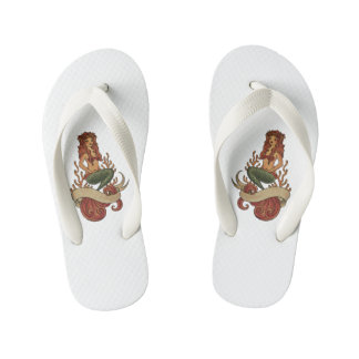 mermaid kid's flip flops