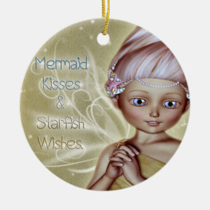 Mermaid Kisses Ceramic Tree Decoration