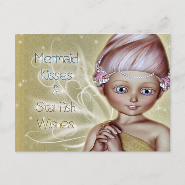 Mermaid Kisses Postcard (Front)