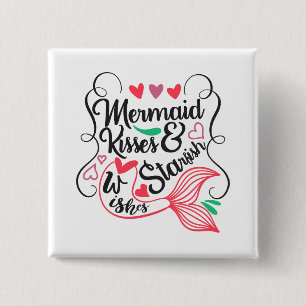 Mermaid Kisses Starfish Wishes 15 Cm Square Badge