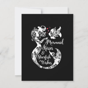 Mermaid Kisses Starfish Wishes Mandala Mermai Swim Invitation