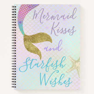 Mermaid Kisses & Starfish Wishes Notebook