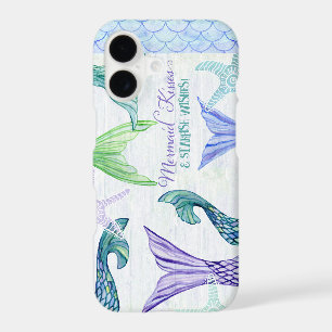 Mermaid Kisses Starfish Wishes Saying  Watercolor