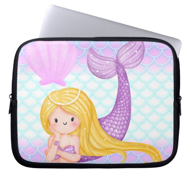Mermaid Laptop Sleeve (Front)
