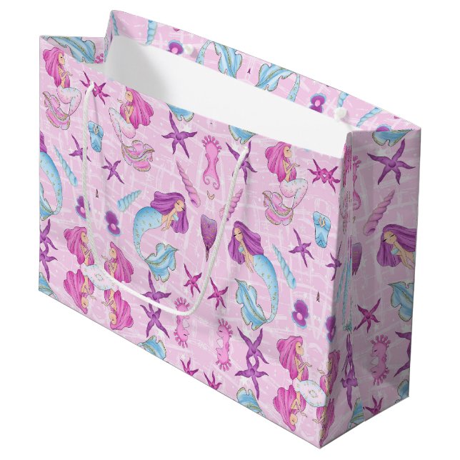 Mermaid Large Gift Bag (Front Angled)