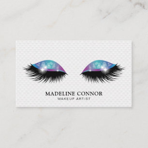 Mermaid Lashes Glittering Luxury Business Card
