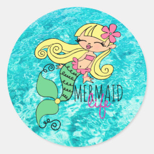 Mermaid Life BL Classic Round Sticker