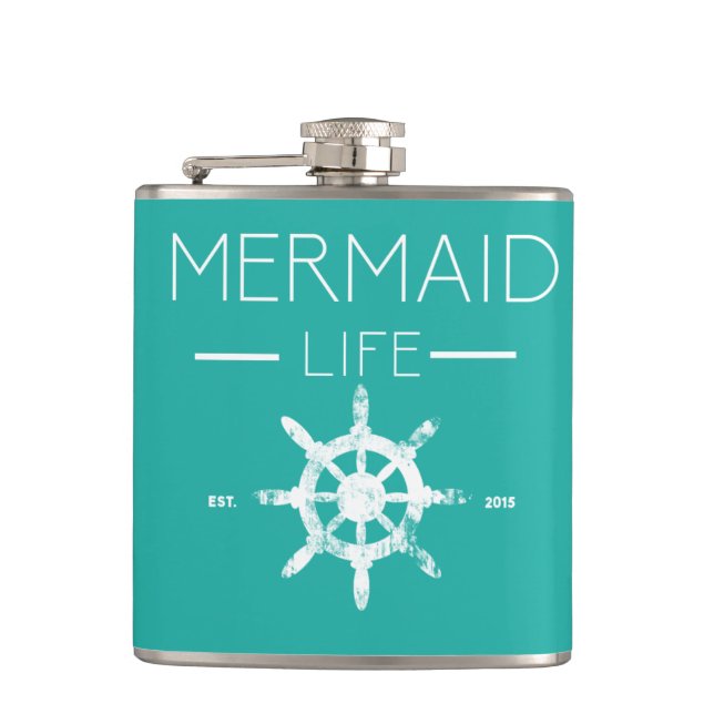 Mermaid Life Hipflask Hip Flask (Front)